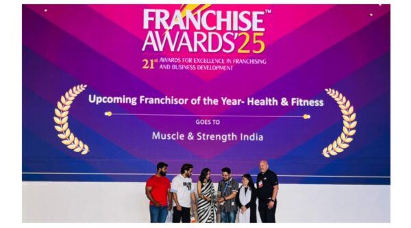 Muscle & Strength India Bags Award for Upcoming Franchisor of the year – Health & Fitness category