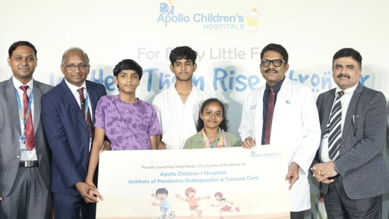 Apollo children’s hospital, Chennai, launches Tamilnadu’s first center of excellence in pediatric orthopedics and trauma care