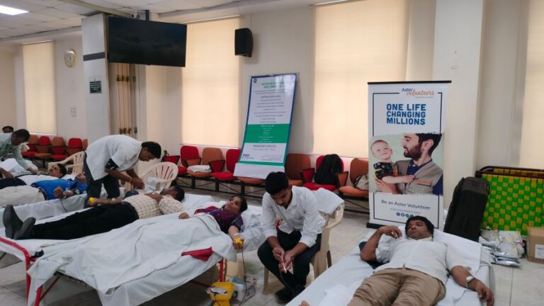 Aster RV Hospital successfully organizes Blood Donation Camp at SBI LHO Bangalore