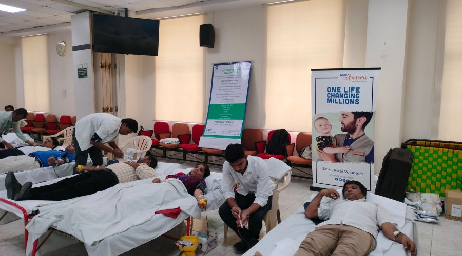 Aster RV Hospital successfully organizes Blood Donation Camp at SBI LHO Bangalore