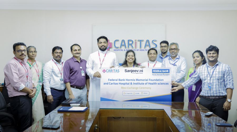 Federal Bank Hormis Memorial Foundation Partners with Caritas Hospital as part of Sanjeevani initiative