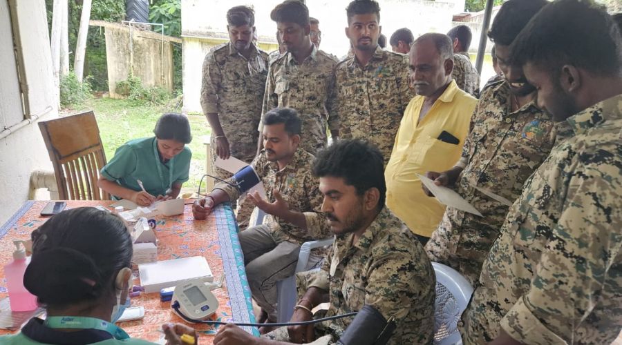 Aster RV Hospital Health camp in Ramanagara