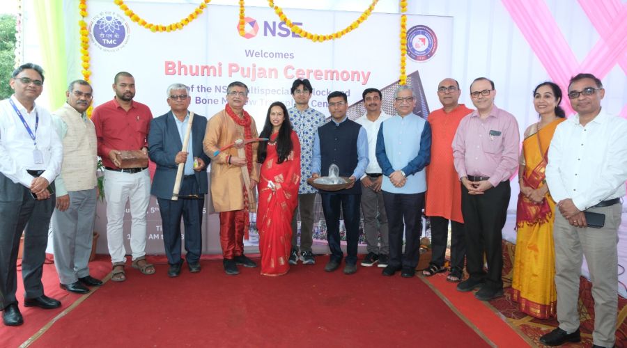NSE Conducts Bhoomi Pujan for a G plus 11-storey NSE Multispecialty Hospital Block and Bone Marrow Transplant Centre
